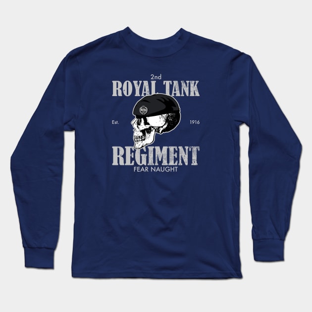 2nd Royal Tank Regiment (Distressed) Long Sleeve T-Shirt by TCP